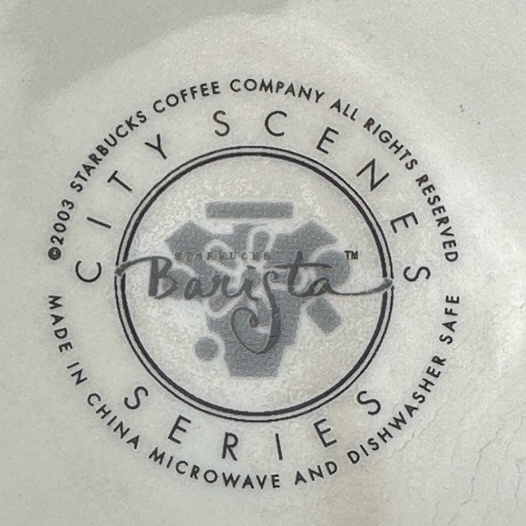 Starbucks 2003 City Scenes Series Barista Detroit Michigan Coffee Tea Mug Cup - Picture 7 of 8